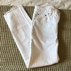 Topshop White Ankle Jeans